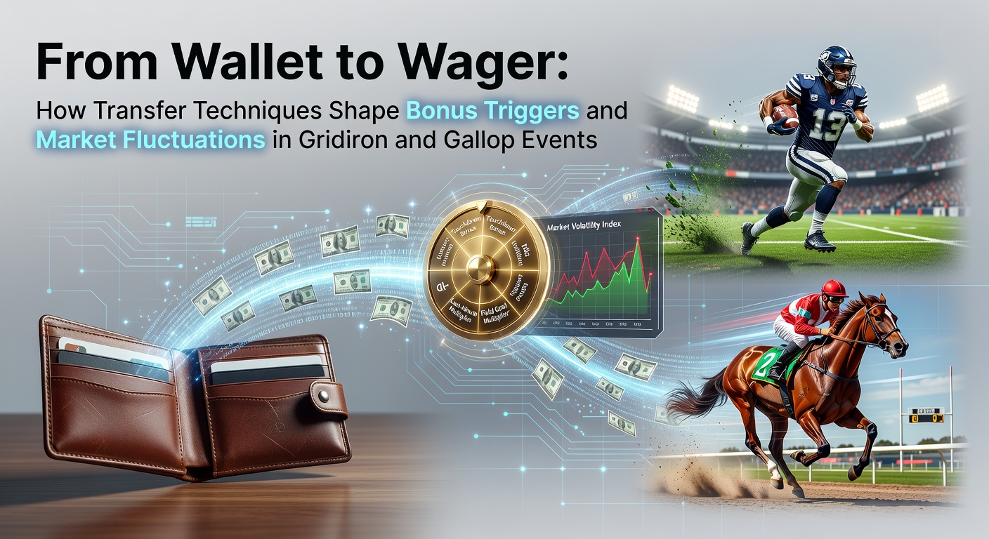 Digital wallet transfer interface displaying options for instant deposits into betting accounts for football and racing markets