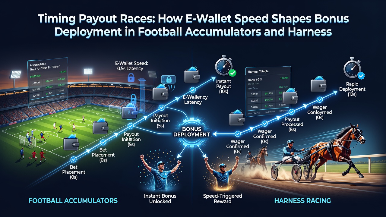 Harness racing double bet interface showing live payout timing