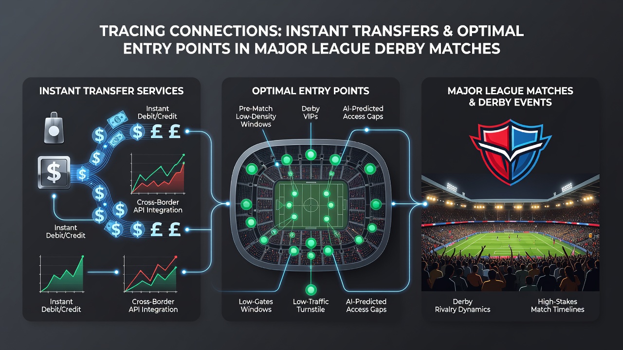 Instant transfer services connecting to betting platforms during major league soccer matches