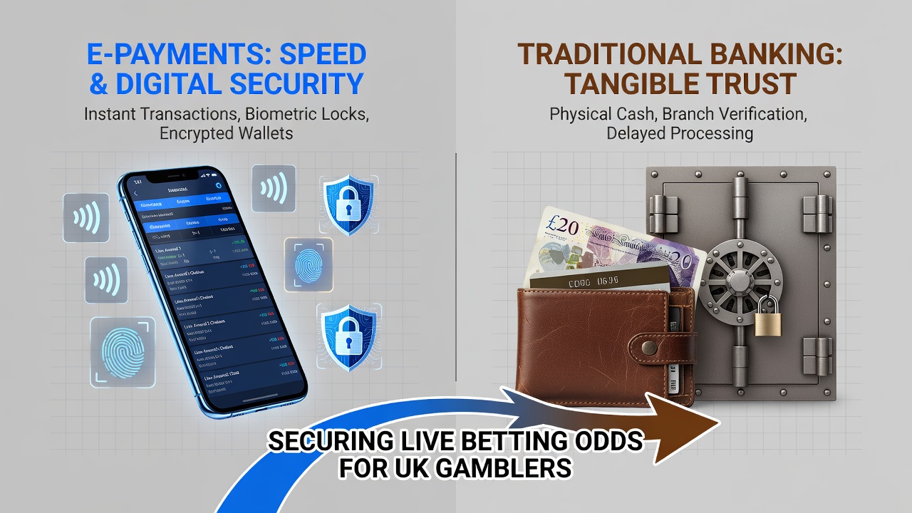 Comparison of wallet and bank transaction flows during live betting sessions